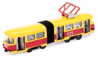 Трамвай металлический с гармошкой 19см, свет, звук  SB-18-01WB(IC) 4433268 от интернет-магазина Континент игрушек