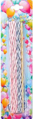 Свечи для торта  "С Днём Рождения" 16 шт, коктельные витые 2919651 от интернет-магазина Континент игрушек