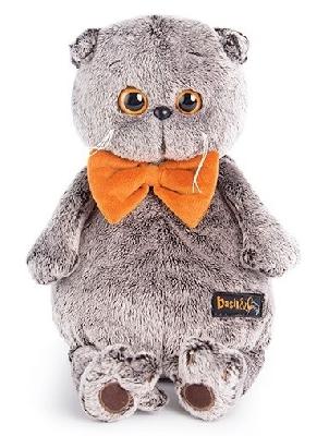 Басик в рыжем бархатном банте 22 см от интернет-магазина Континент игрушек