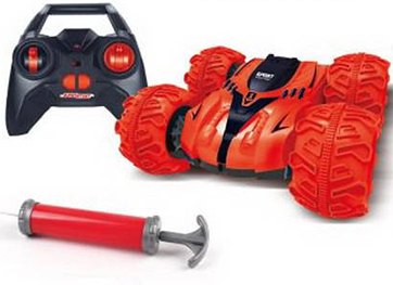 Машинка трюковая, двухсторонняя на радиоуправлении, цвет красный, 42,5х31х12 см от интернет-магазина Континент игрушек