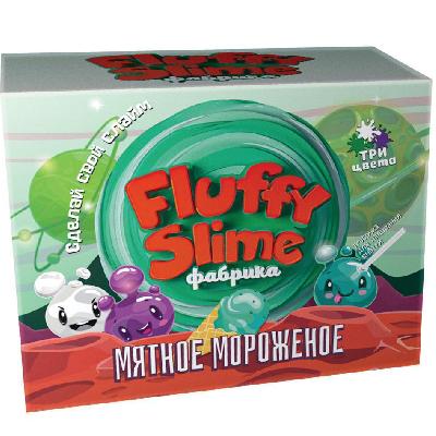 Флаффи слайм-фабрика "Мятное мороженое" 3 слайма 3 цвета от интернет-магазина Континент игрушек
