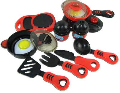 Помогаю Маме. Набор посуды для кухни с продуктами, в наборе 14 предметов, в сетке, 16х15х9см от интернет-магазина Континент игрушек