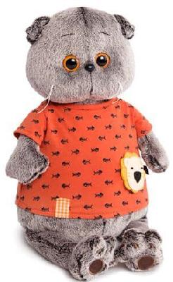 Басик в оранжевой футболке в рыбки с львенком 25 см от интернет-магазина Континент игрушек