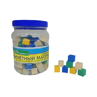 Кубики деревянные 100 шт от интернет-магазина Континент игрушек