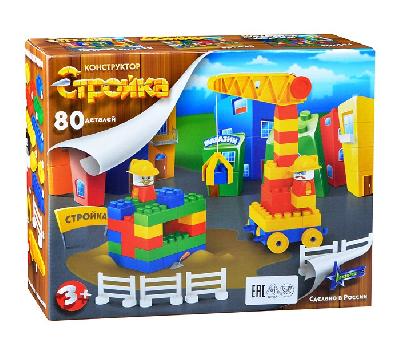 Конструктор Стройка 80дет от интернет-магазина Континент игрушек