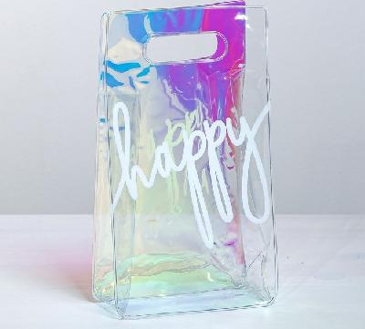 Пакет из голографического пластика Happy, 13 × 23 × 6 см от интернет-магазина Континент игрушек