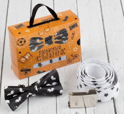 Набор детский: ремень и бабочка "Любимый сынок" от интернет-магазина Континент игрушек