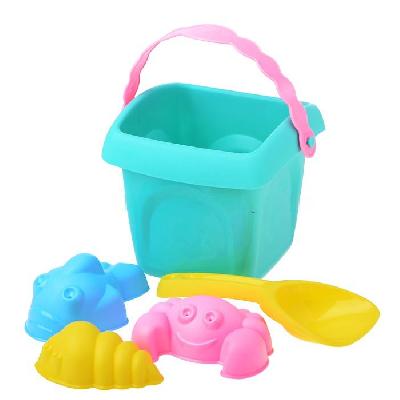 Набор Лето ШКОДА №7 (ведро большое и малое+совок большой+3 формочки) 34х23х12 см. от интернет-магазина Континент игрушек