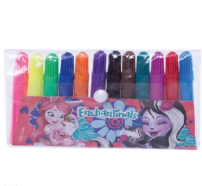 Фломастеры 12 цветов Enchantimals, в сумочке от интернет-магазина Континент игрушек