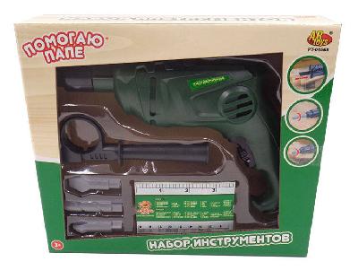 Помогаю Папе. Набор инструментов, эл/мех, в наборе 5 предметов, в коробке, 26x6x23 см от интернет-магазина Континент игрушек