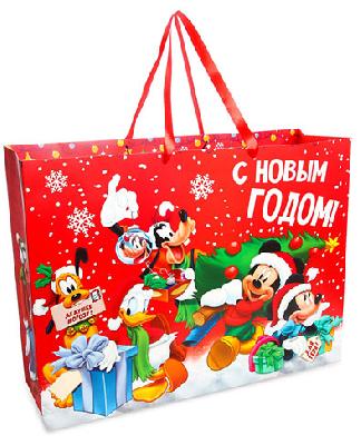 Пакет ламинат XL "С Новым годом!" Микки Маус и друзья, 61 х46 х 20см 1352116 от интернет-магазина Континент игрушек