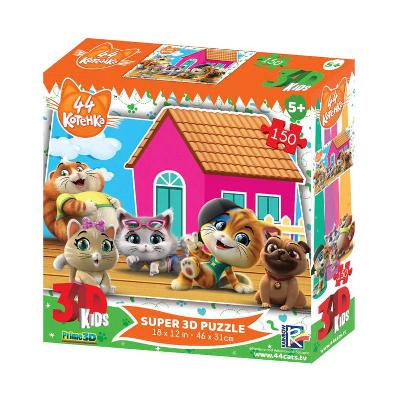 Пазл 3D 150 "44 котенка". Сюжет 3 от интернет-магазина Континент игрушек