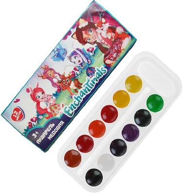 Акварель медовая 12 цветов Enchantimals от интернет-магазина Континент игрушек