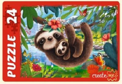 МАКСИ-ПАЗЛЫ 24 элемента. МИЛЫЕ ЛЕНИВЦЫ №2 от интернет-магазина Континент игрушек