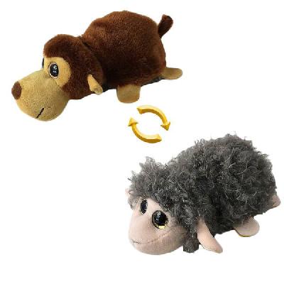 Перевертыши. Обезьяна/Овечка 16 см.  игрушка мягкая.