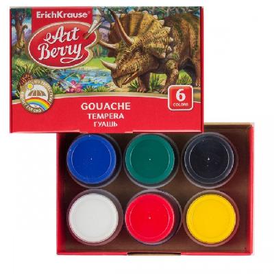 Гуашь ArtBerry с УФ защитой яркости, 6 цветов/20мл от интернет-магазина Континент игрушек