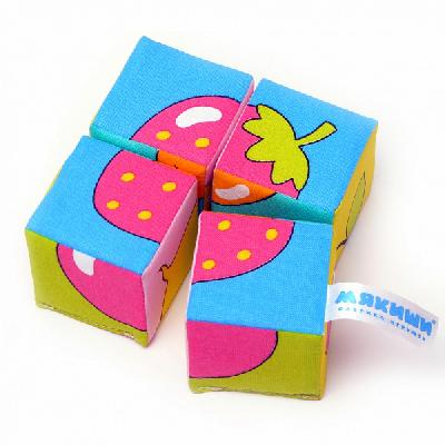 Кубики Мякиши Собери картинку Ягоды,Фрукты,Овощи 337 337 от интернет-магазина Континент игрушек