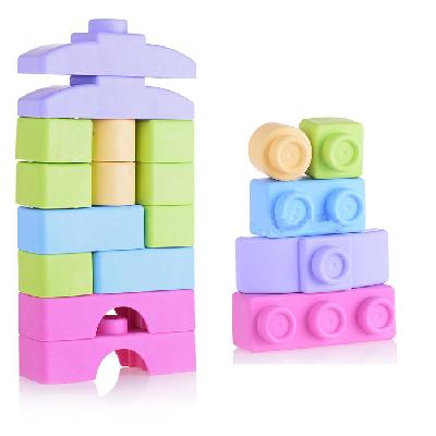 Конструктор мягкий для малышей. 14 деталей. Пастель от интернет-магазина Континент игрушек