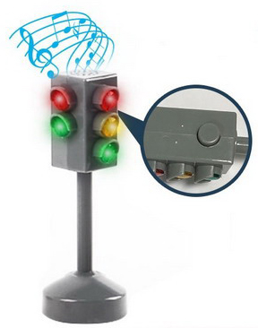 Светофор и дорожные знаки, свет. эффекты, в коробке, 7х5х15 см.