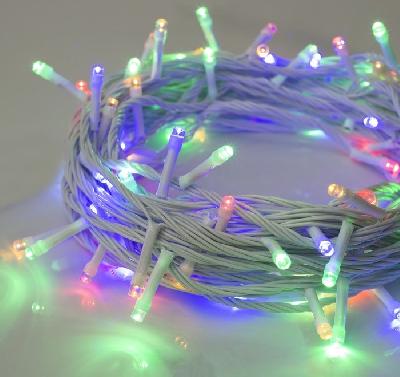 Эл гирлянда 100 белых ламп цветая 8 м белый шнур от интернет-магазина Континент игрушек