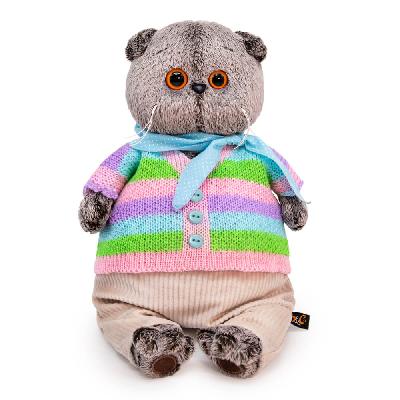 Кот Басик в полосатой кофте и штанах 19 см от интернет-магазина Континент игрушек