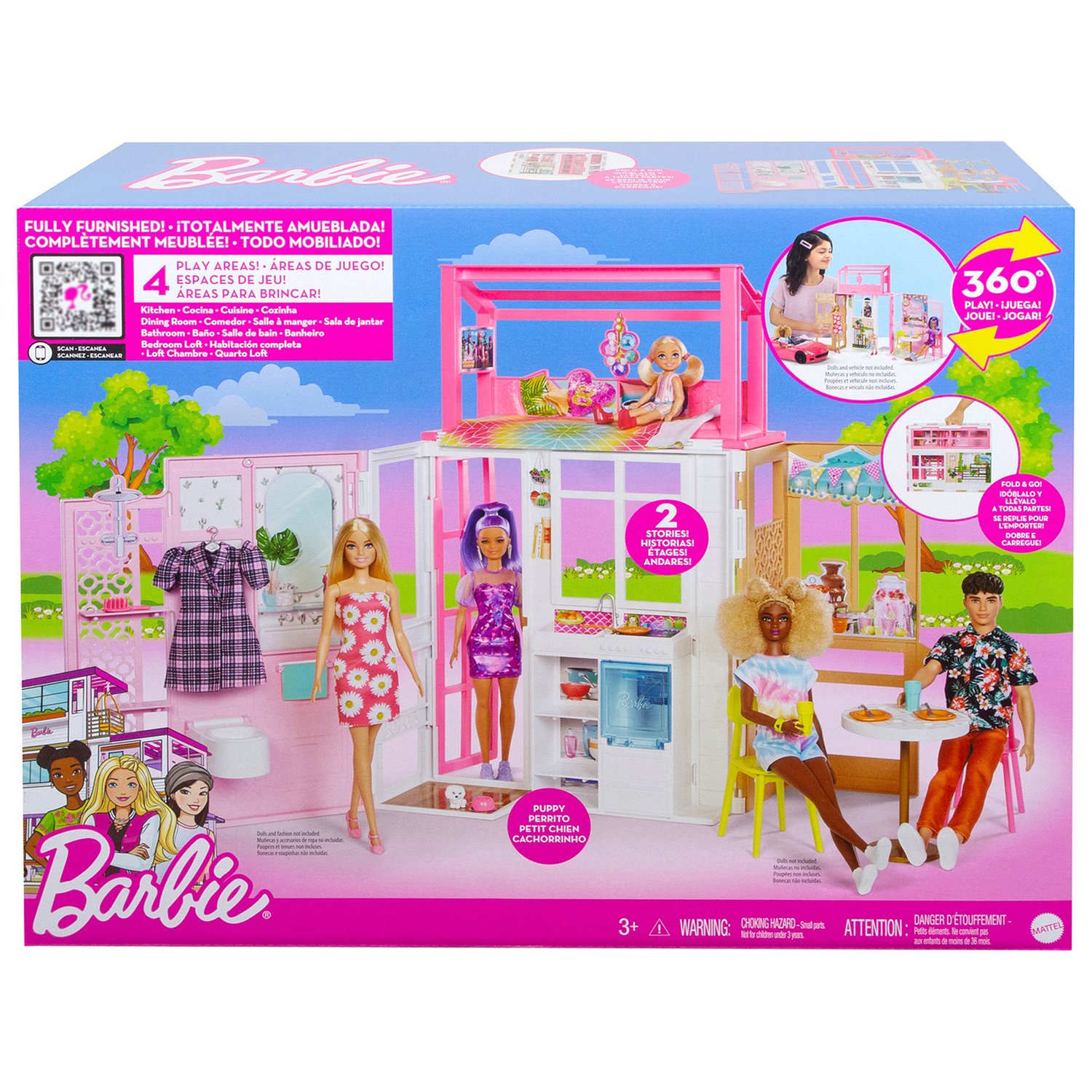 Дом Barbie с мебелью и аксессуарами HCD47 | Интернет-магазин Континент  игрушек