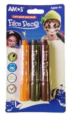 Грим-мелки "РОБИН-ГУД", 3 цвета, 12/144 от интернет-магазина Континент игрушек