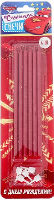 Сияющие свечи в торт "С днем рождения", Тачки, (набор 6 шт), 14 х 0,6 см   2725322 от интернет-магазина Континент игрушек