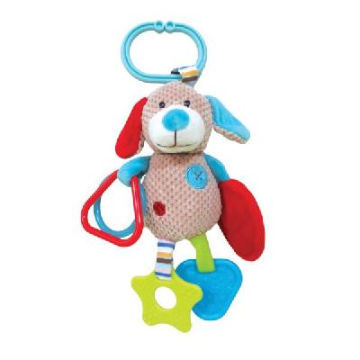 Подвеска с зеркальцем, прорезывателями и погремушками "Собачка Билли"