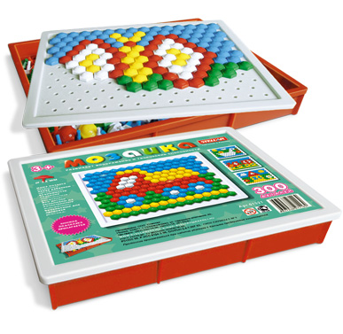 Мозаика (диаметр 13мм/300 деталей), прямоугольная коробка