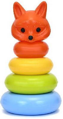 Пирамида "Лис" с кольцами, 25 см, 6 деталей