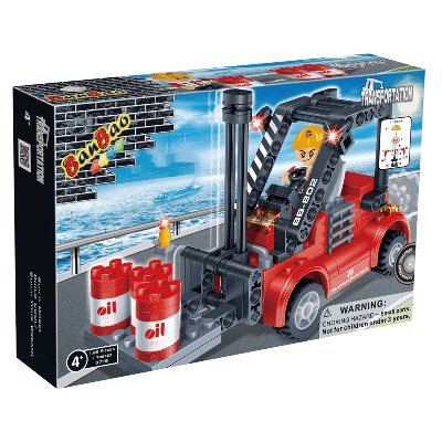 Конструктор Вилочный погрузчик, 128 деталей  Banbao (Банбао) от интернет-магазина Континент игрушек