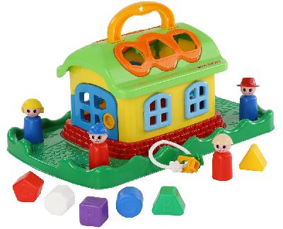 Сортер Сказочный домик на лужайке (в сеточке) 40,5 см.