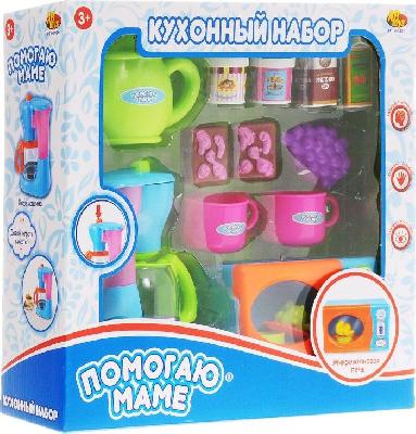 Помогаю Маме. Кухонная техника с продуктами, 14 предметов, в коробке от интернет-магазина Континент игрушек