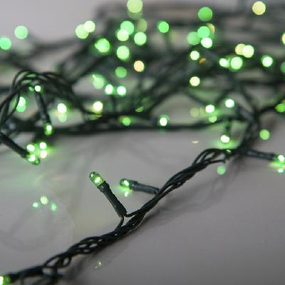 Гирлянда "Метраж" 4.5 м, нить темная, 100 ламп, контроллер 8 режимов, зеленый от интернет-магазина Континент игрушек