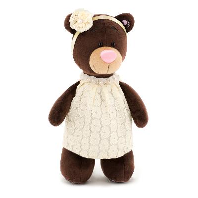 Медведица Milk в кружевном платье 25 см.