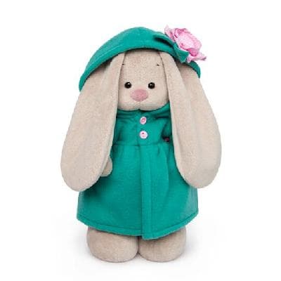 Зайка Ми в изумрудном пальто с розовым цветочком (большая) от интернет-магазина Континент игрушек