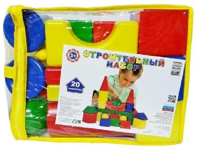 Набор строительный 20 элементов (пакет, высота 30см) от интернет-магазина Континент игрушек
