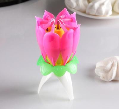 Свеча музыкальная "Цветок" 4887435 от интернет-магазина Континент игрушек