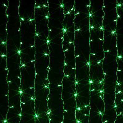 Электрическая гирлянда Дождь, зеленая 240 ламп 2 м от интернет-магазина Континент игрушек