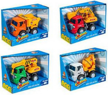 Машинка "Строительная техника", в ассортименте 4 вида,16,50х7х7 см от интернет-магазина Континент игрушек