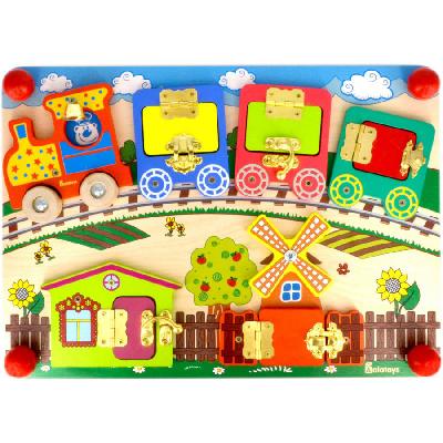 Бизиборд Вагончики от интернет-магазина Континент игрушек