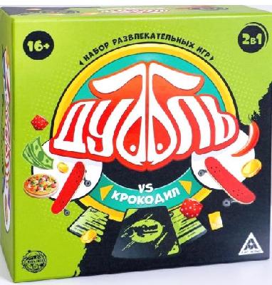 Набор развлекательных игр «Дуббль vs Крокодил» 2 в 1  5167314 от интернет-магазина Континент игрушек