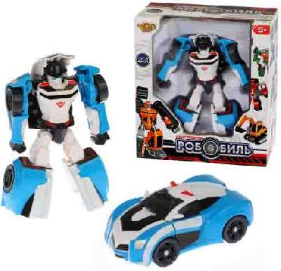 Трансформер Робот-полицейская машина, коробка от интернет-магазина Континент игрушек