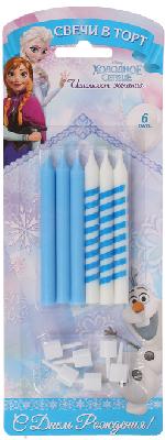 Свечи в торт с печатью "С Днем Рождения", Холодное сердце, (набор 6 шт), 14,5 х 0,7 см   1687989 от интернет-магазина Континент игрушек