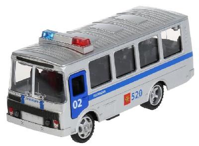 Машина ПАЗ 3205 металлическая 14см, свет и звук, открываются двери и багажник ,инерционная от интернет-магазина Континент игрушек