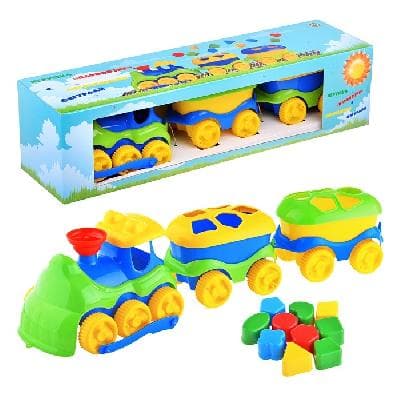 Паровозик с логическими фигурами от интернет-магазина Континент игрушек