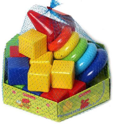 Набор развивающий Малютка пирамида+кубики, 27 деталей