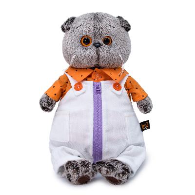 Кот Басик в белом комбинезоне 22 см от интернет-магазина Континент игрушек