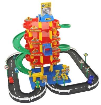 Паркинг 5-уровневый с дорогой и автомобилями 50х18,5х56,5 см. (в коробке) от интернет-магазина Континент игрушек